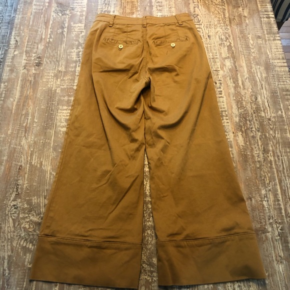 NWOT Anthropologie Wide Leg Pleated Cropped Pants - Picture 7 of 8